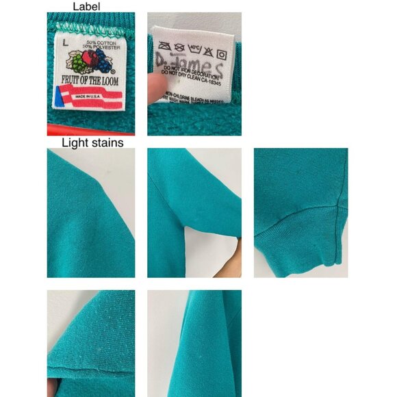 90s vintage reworked green spoiled rotten funny quote phrase pullover sweater - Picture 8 of 8